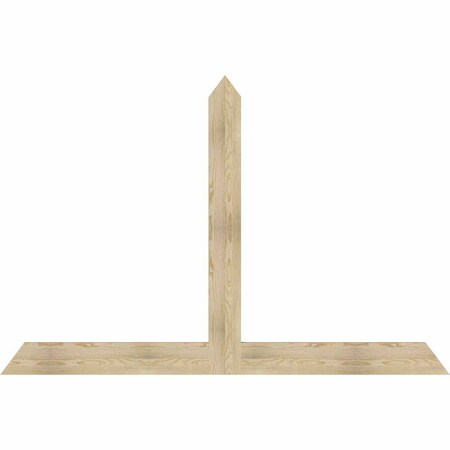 Ekena Millwork Portland Rough Sawn Timber Gable Bracket, Douglas Fir, 84"W x 56"H x 2"D x 6"F, 16/12 Pitch GBW084X56X0206POR00RDF